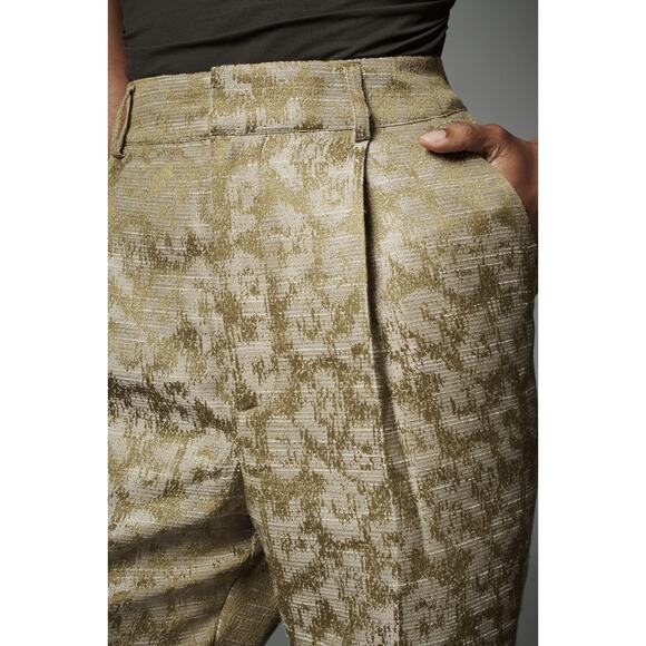 New ANTHROPOLOGIE Scotch & Soda Robyn Relaxed Tapered Pants $168 SIZE 28 Green - Picture 2 of 6